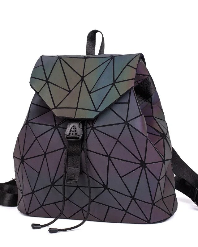 Holographic Backpack Rave Festival Black