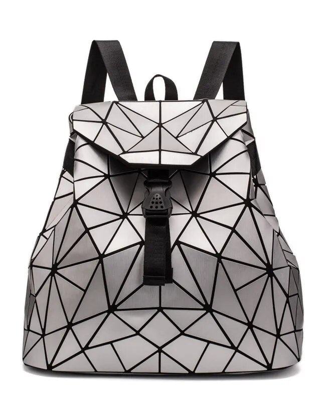 Holographic Backpack Rave Festival Silver Grey