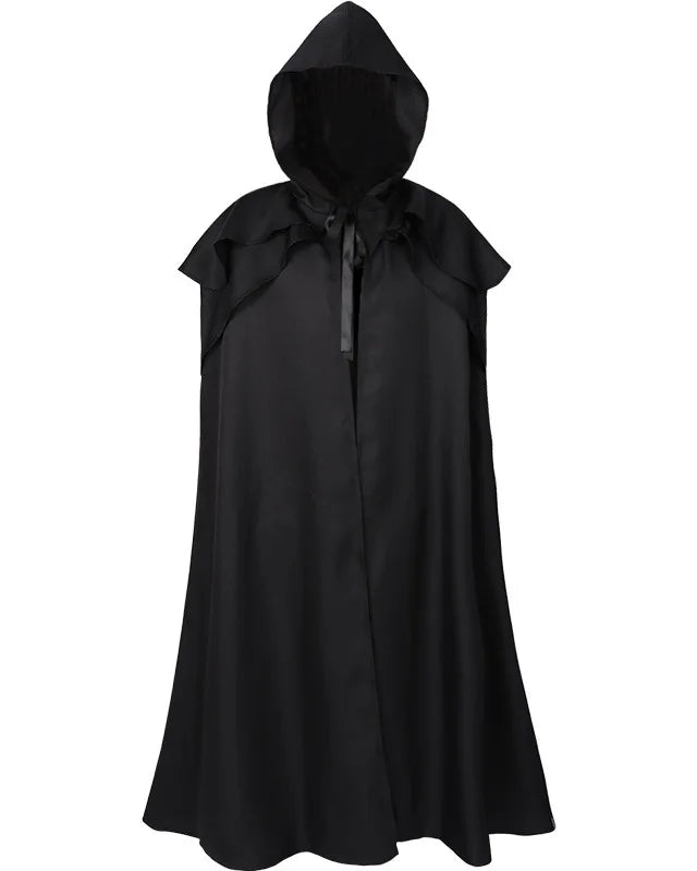 Black Hooded Cloak Cape