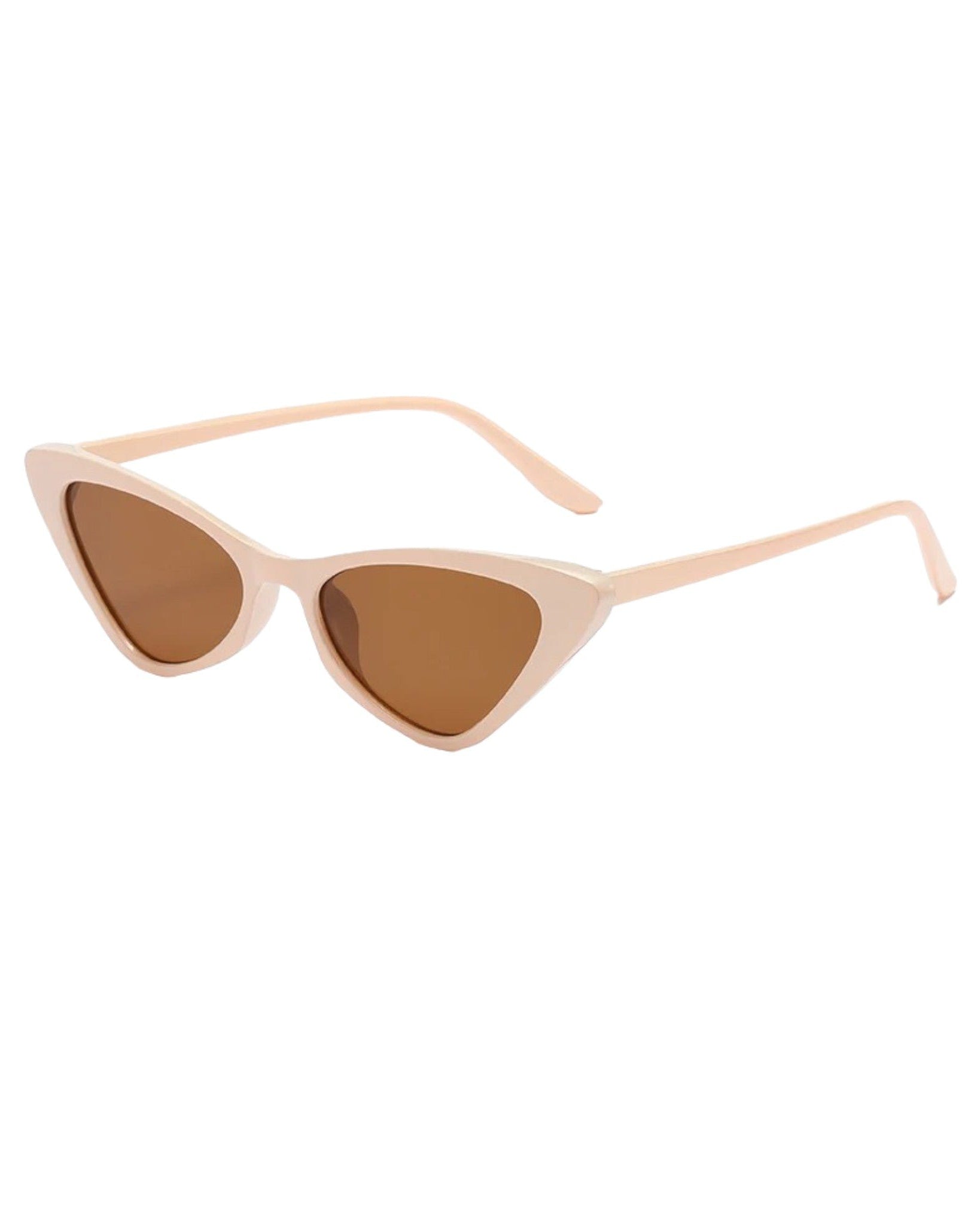 light pink brown cat eye sunglasses
