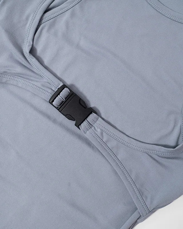 Grey Long Sleeve Bodysuit