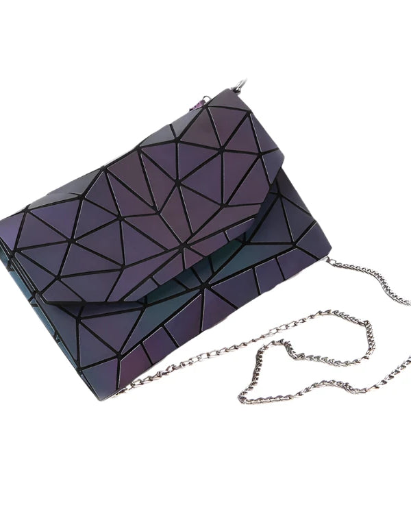 Luminous Envelope Handbag with chain strap