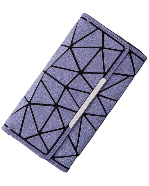 Purple Geometric Purse