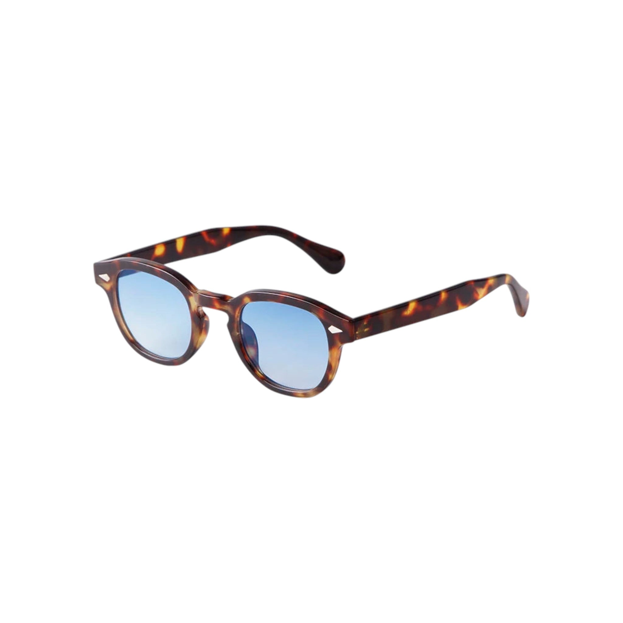 MALTA - Vintage Round Sunglasses with polarized lenses and UV-400 protection in tortoiseshell frame.