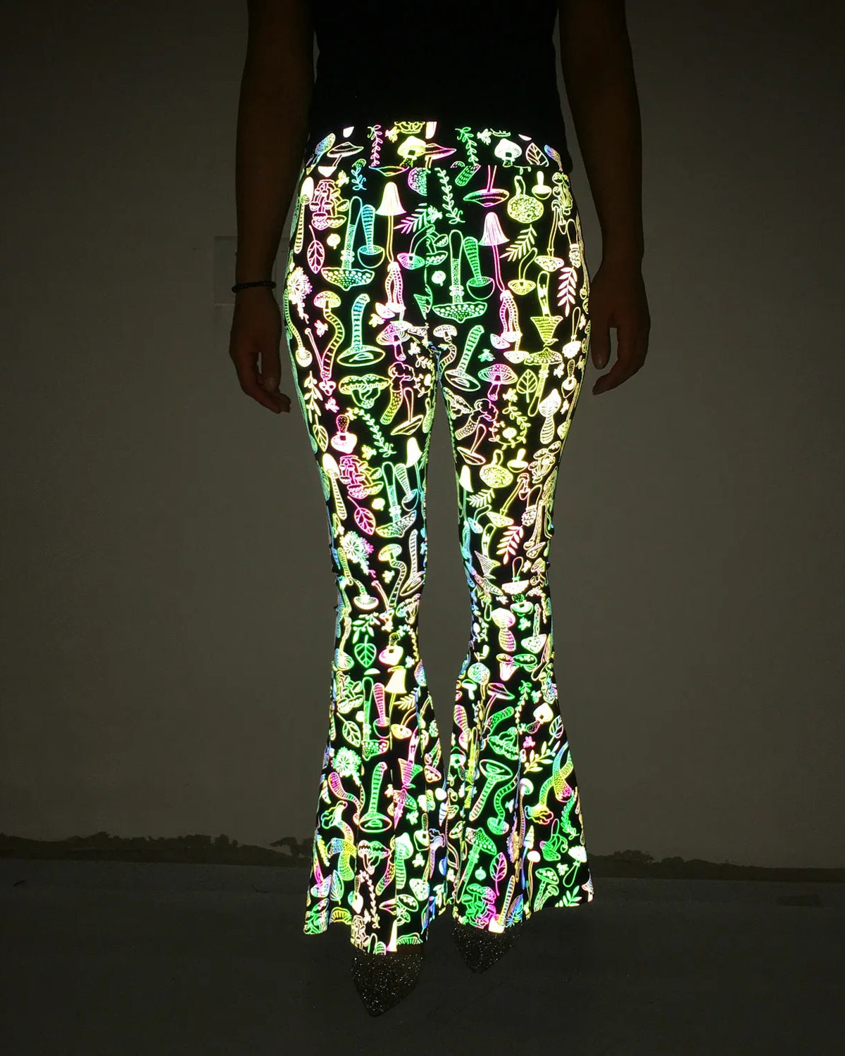 Mushroom Slim Fit Reflective Bodycon Pants