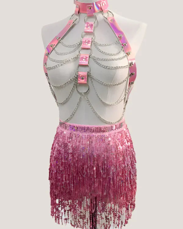 Ensemble Harnais Rose pour Festival