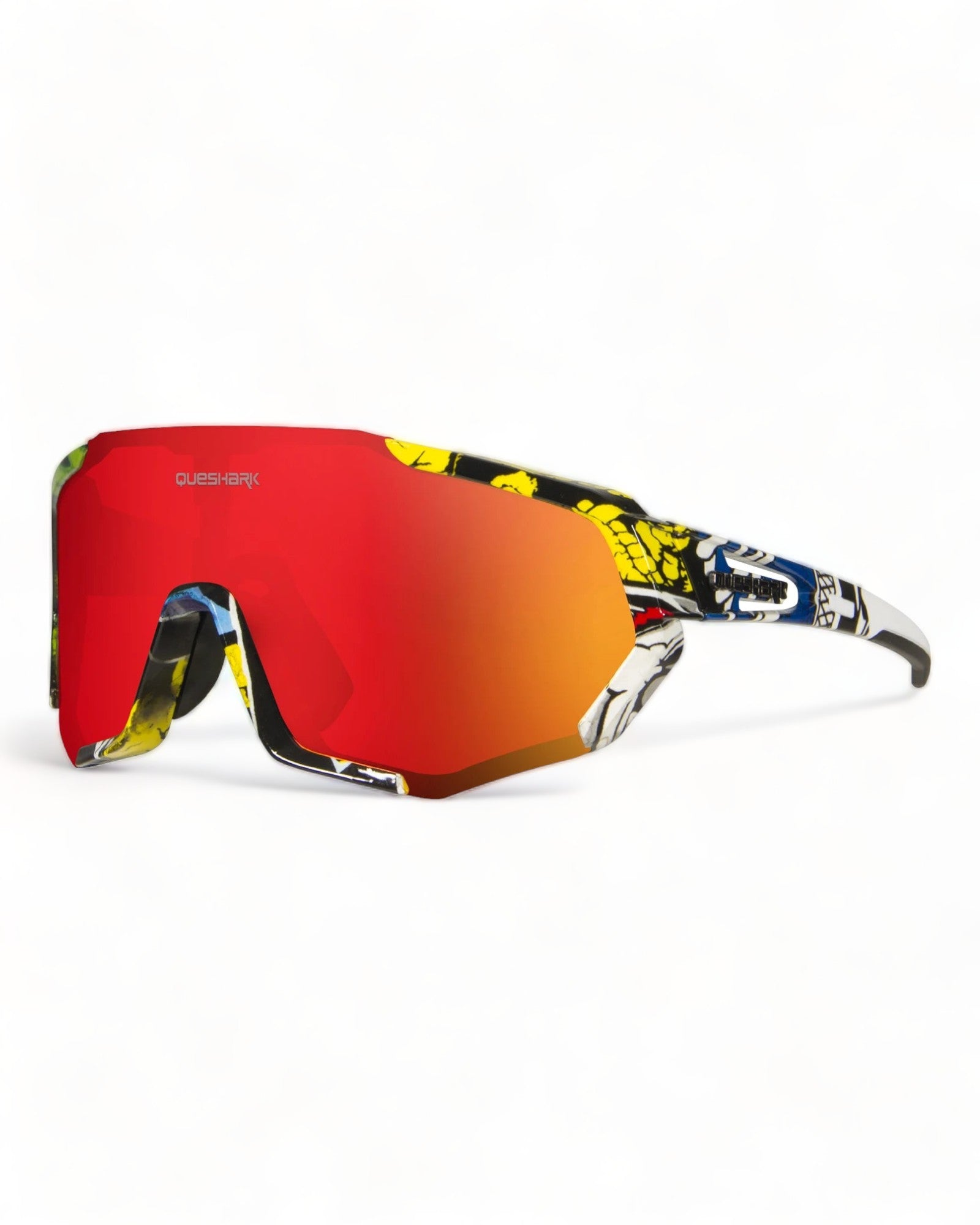Orange Lens Polarized Cycling Sport Sunglasses with vibrant design and red polarized lenses.