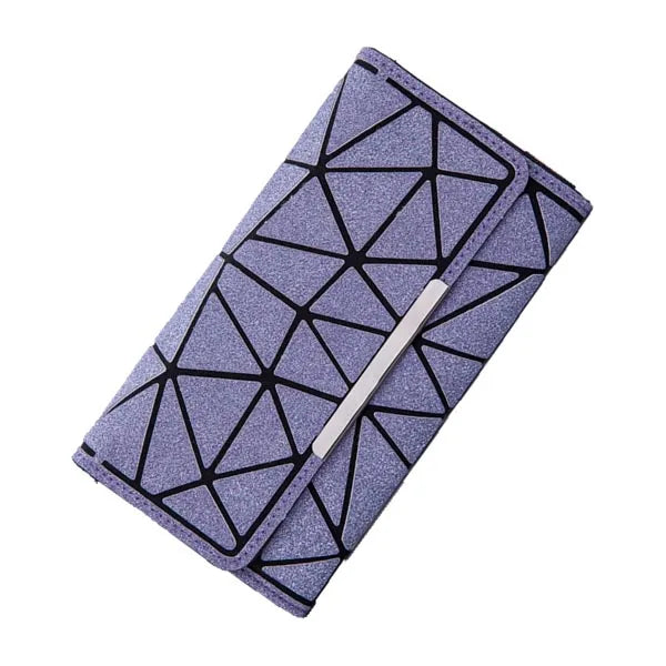 Purple Luminous Geometric Purse