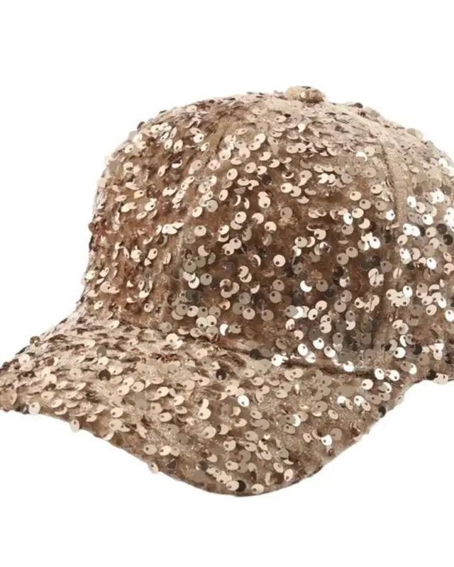 Rose Gold Festival Glitter Sequin Cap