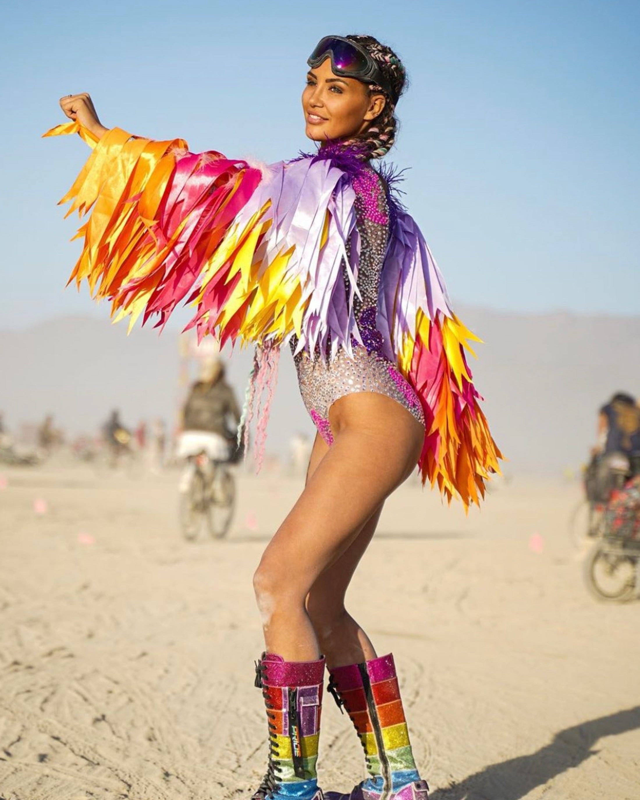 S Rhinestones Colorful Bodysuit