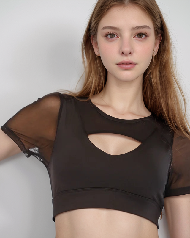 Short Sleeve Shirt with Sexy Cut