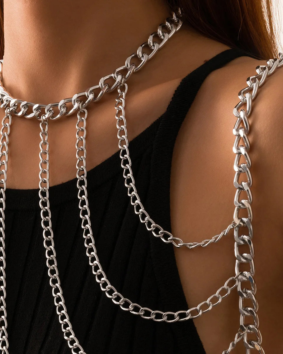 Silver Shoulder Chain Necklace