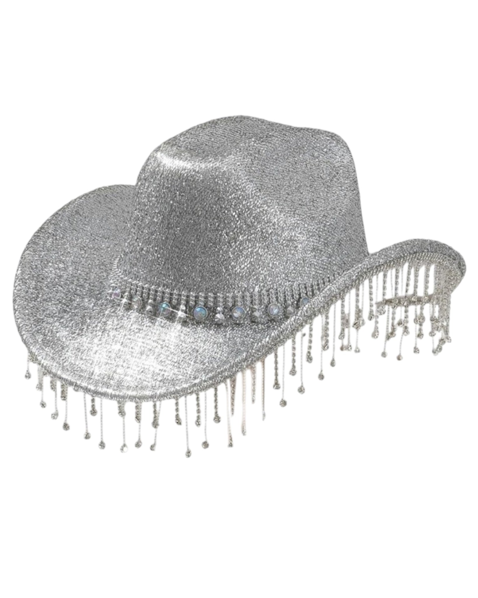 Silver Rhinestones and Sparkling Cowboy Hat
