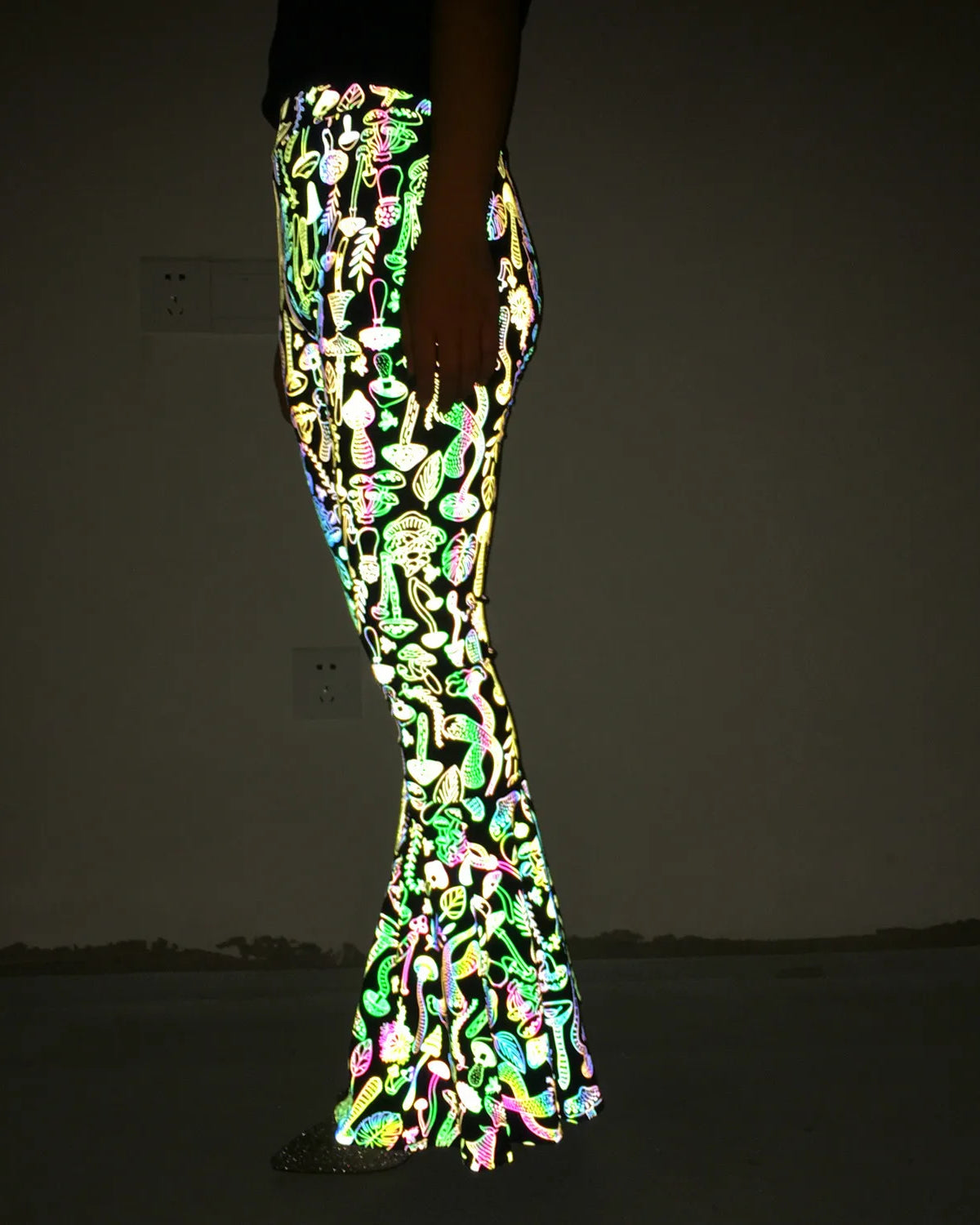 Slim Fit Reflective Bodycon Pants