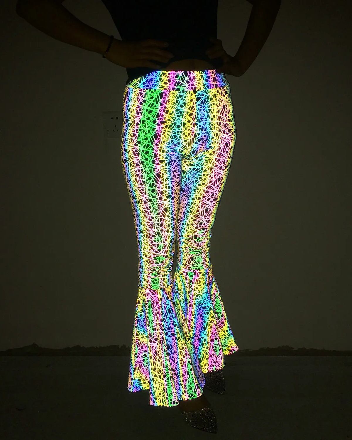 Slim Fit Reflective Bodycon Pants