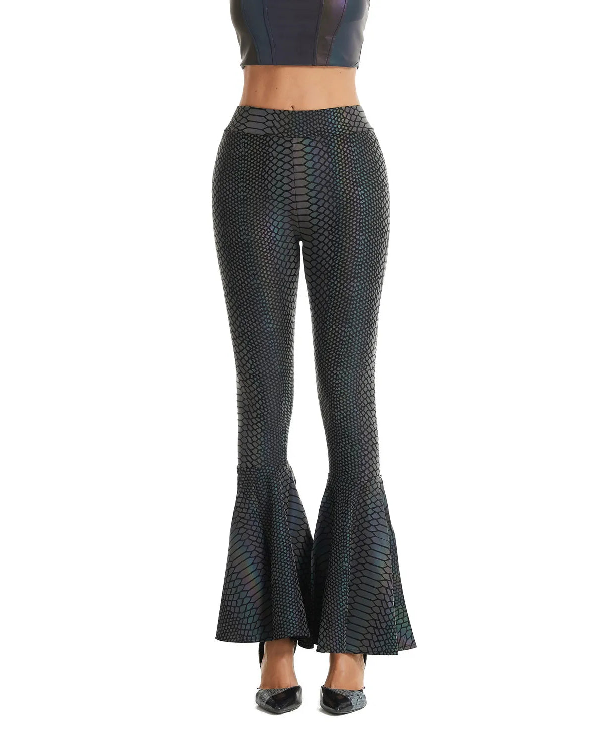 Slim Fit Reflective Bodycon Pants