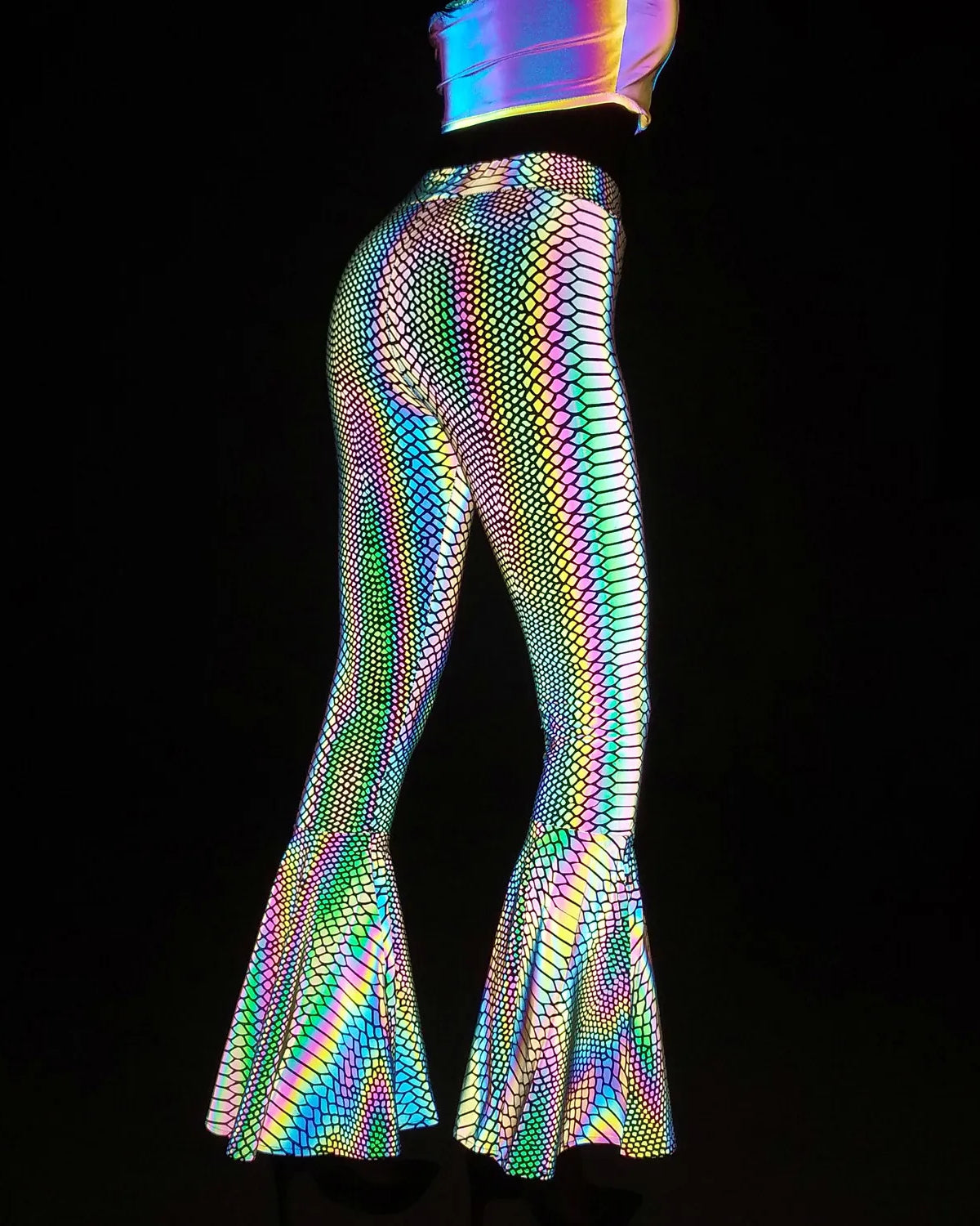 Slim Fit Reflective Bodycon Pants