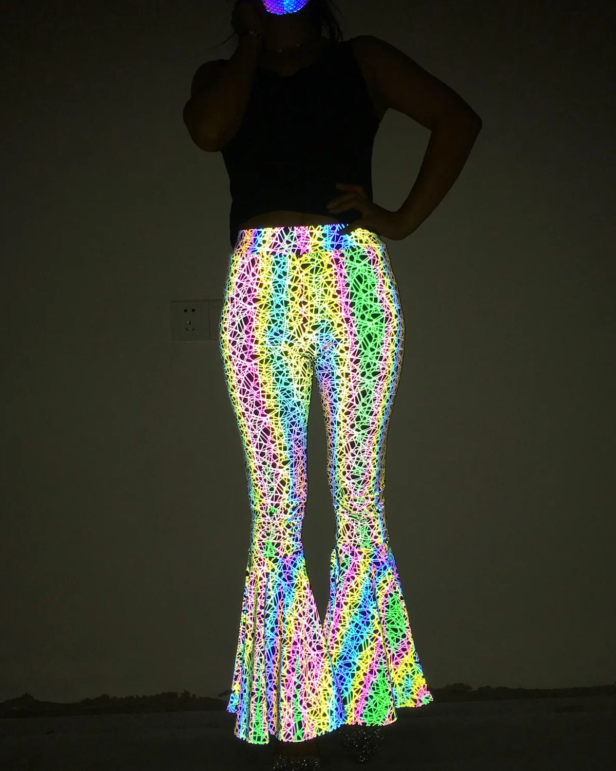 Slim Fit Reflective Bodycon Pants