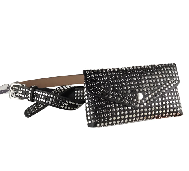 Black Bag with Belt rivet