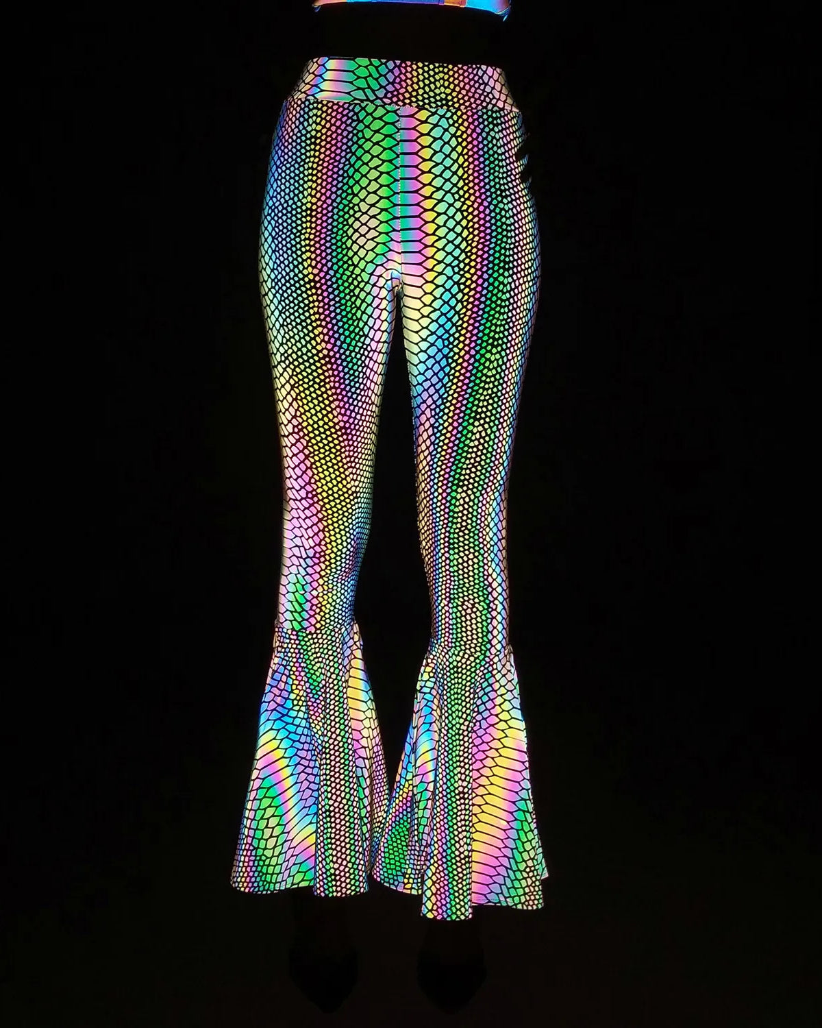 Snakeskin Slim Fit Reflective Bodycon Pants