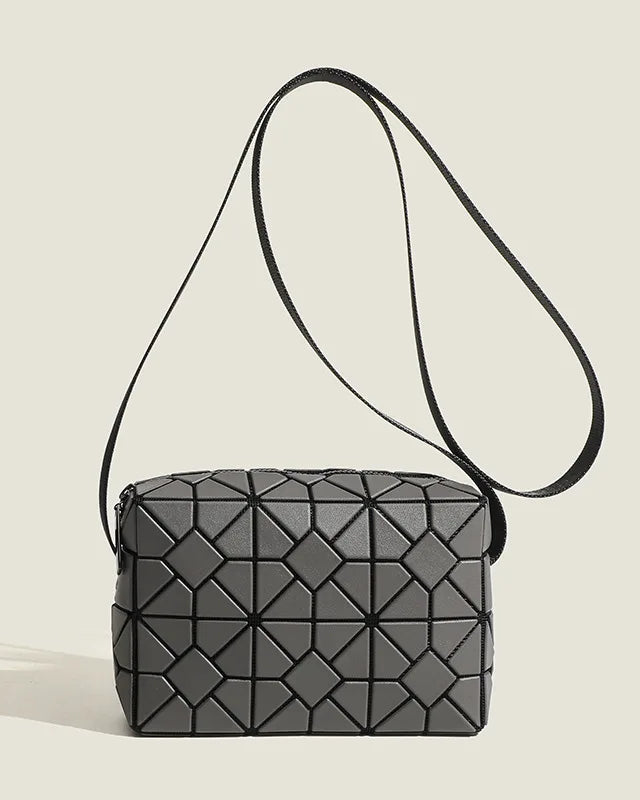 Grey Geometric Handbag Crossbody Bag