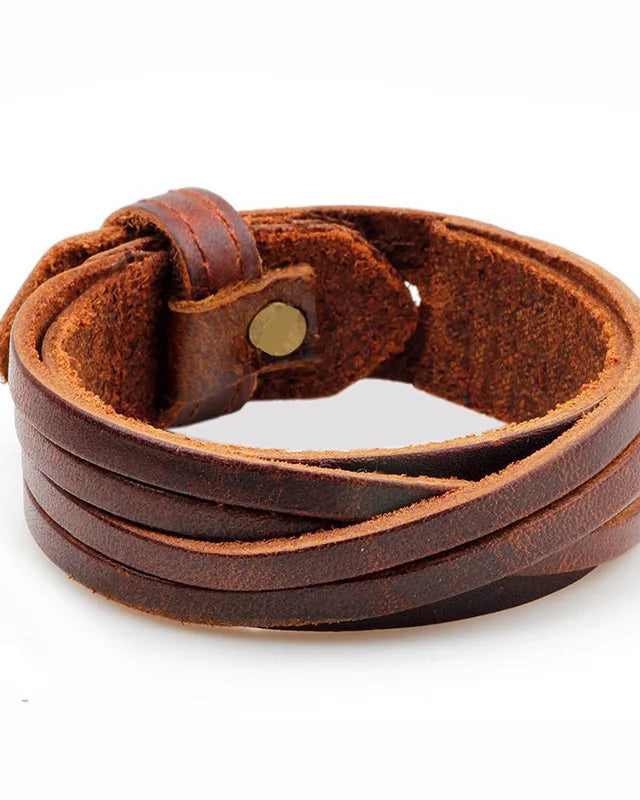 Vintage Punk Leather Bracelet