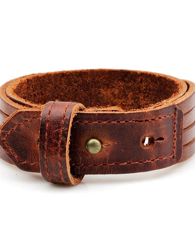 Vintage Punk Leather Bracelet