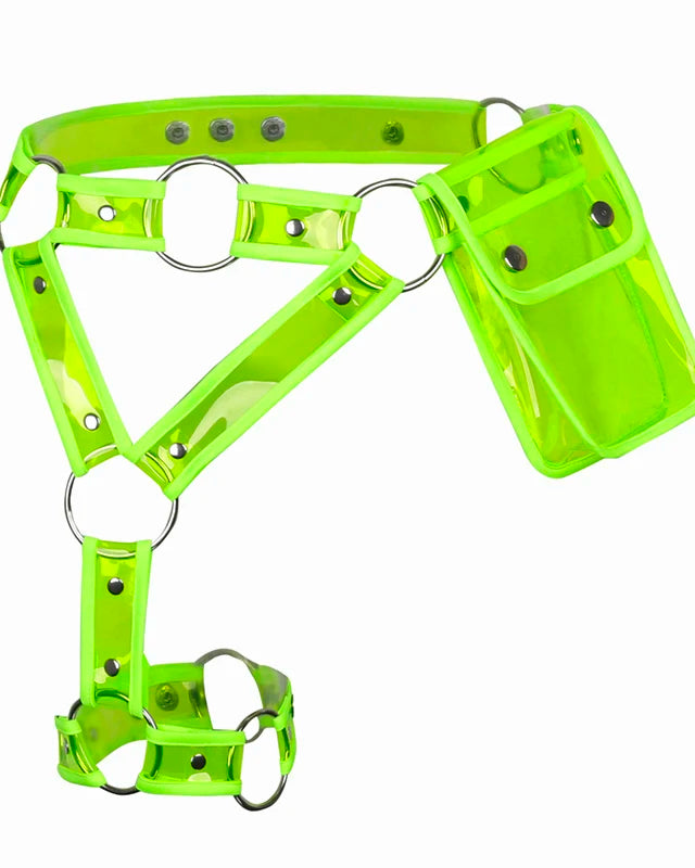 Waist Bag Neon Green Rave Bodysuit with Accessories