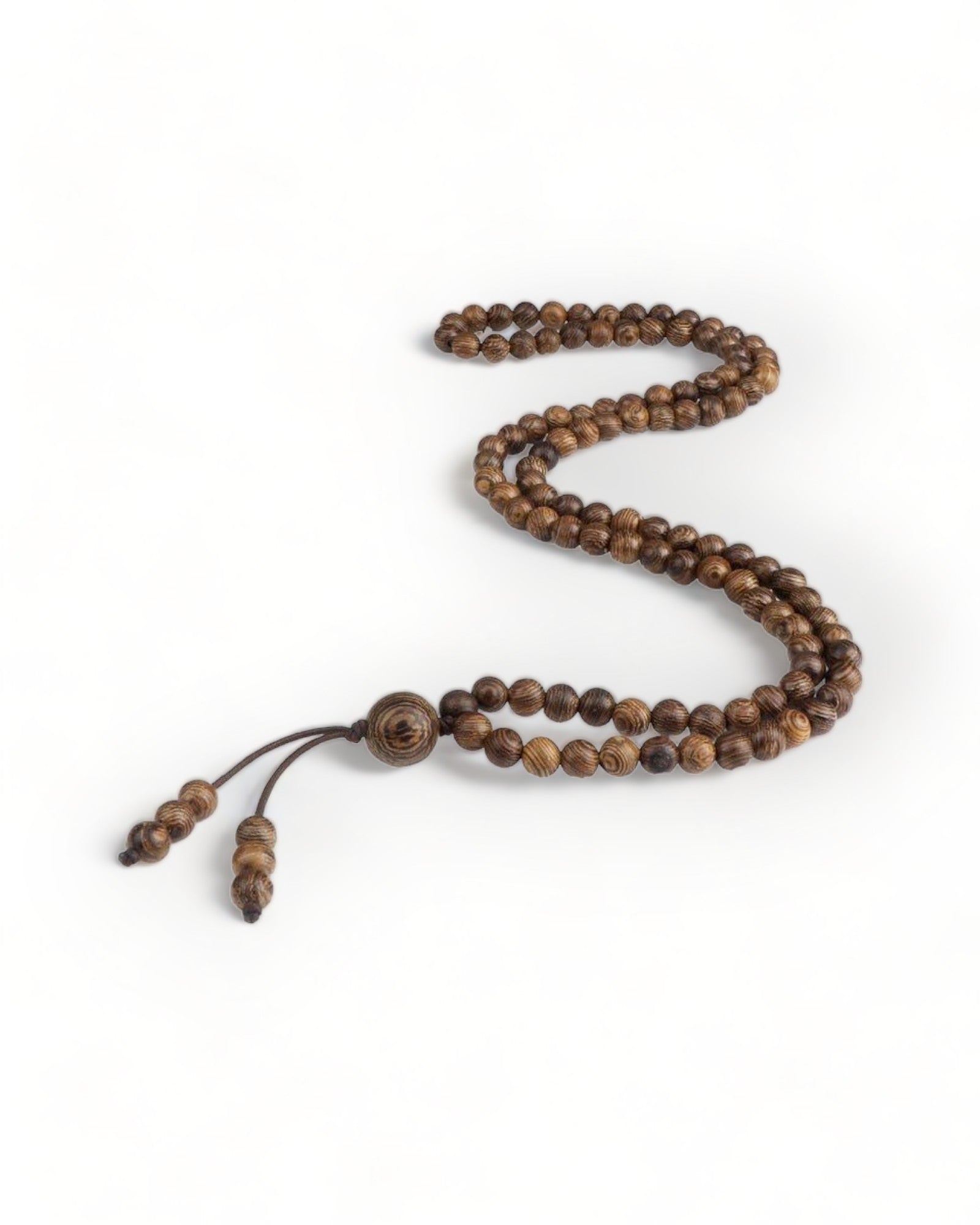 Wooden Beads Natural Lava Stone Necklace