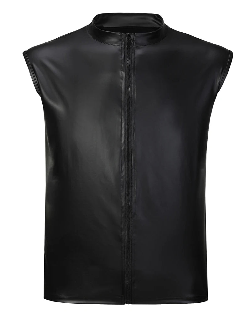 XS Leather Vest T-Shirt