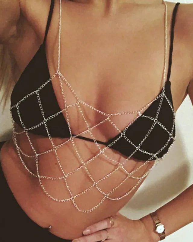 Body Chain sexy silver