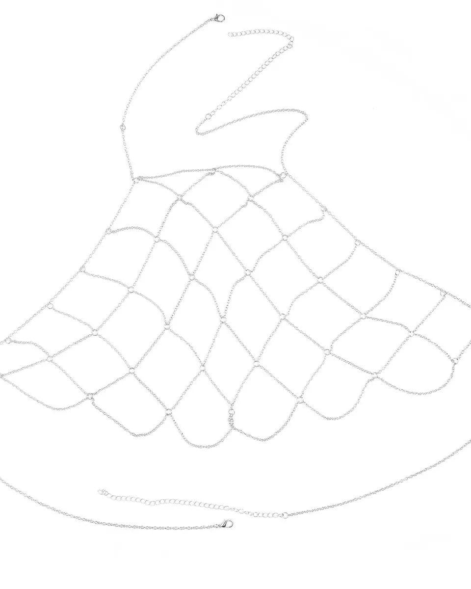 Body Chain sexy silver