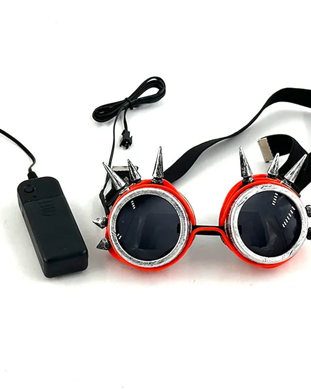 Cyberpunk Glowing Goggles Luminous LED Sunglasses rave outfit party accessories