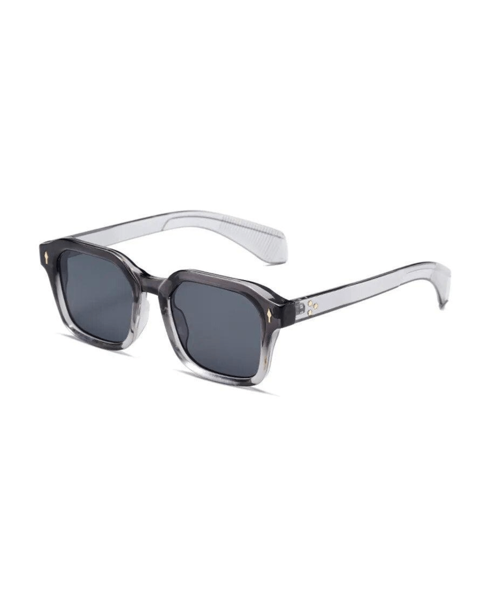 Grey Retro Rectangle Sunglasses