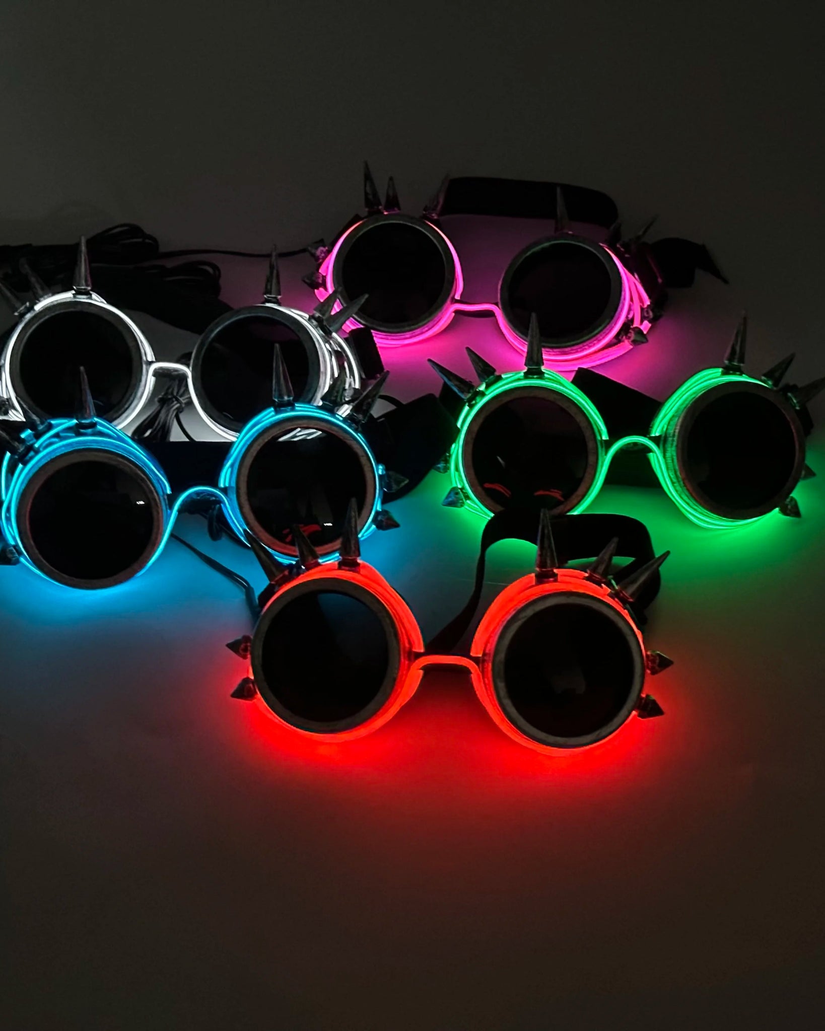 Cyberpunk Glowing Goggles Luminous LED Sunglasses rave wear festival accessories burning man