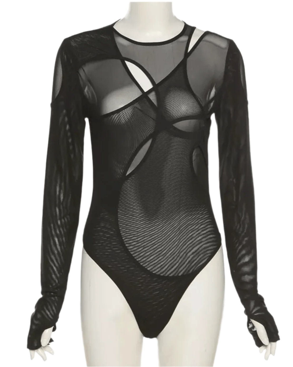 Long Sleeve Mesh Bodysuit Long Sleeve Bodycon festival clothes
