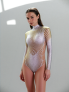 Rhinestones Long Sleeve Bodysuit
