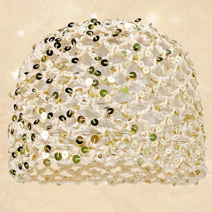 Bonnet en sequins en maille