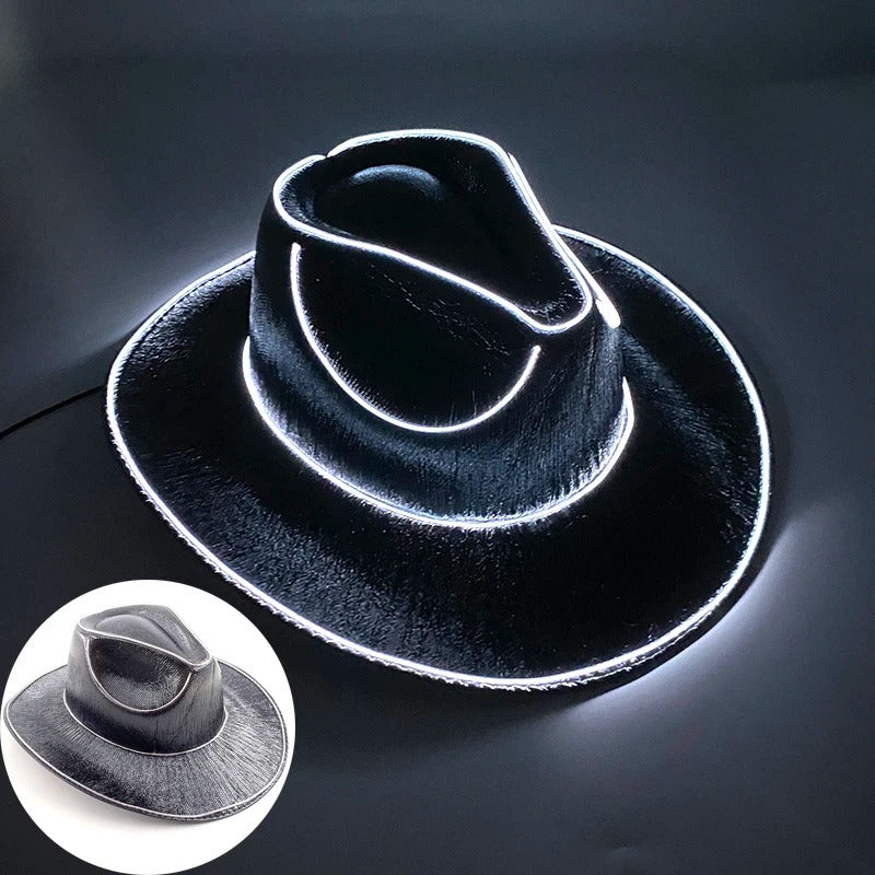 black Neon Rancher Cowboy Hat