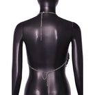 Women Silver Square Sequin Chainmail festival outfit Top Metal Chain Body Chain Mirror Crop Top rave outfit