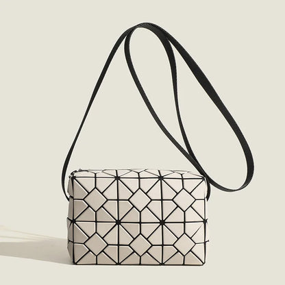 Beige Geometric Handbag Crossbody Bag