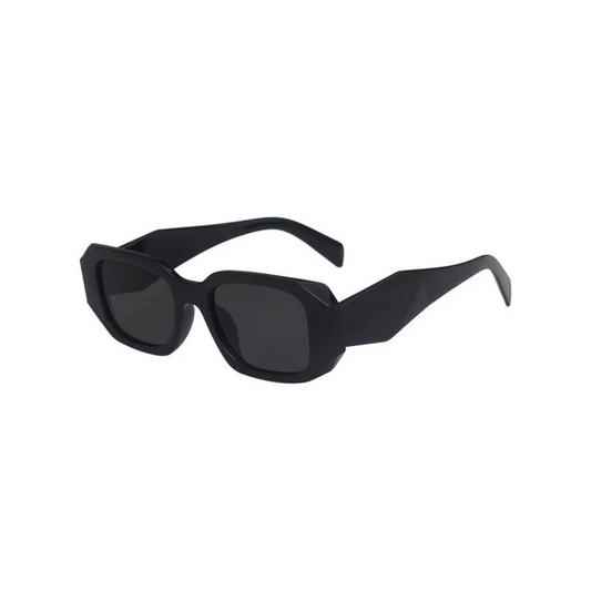 Black Bevel Frame Square Sunglasses