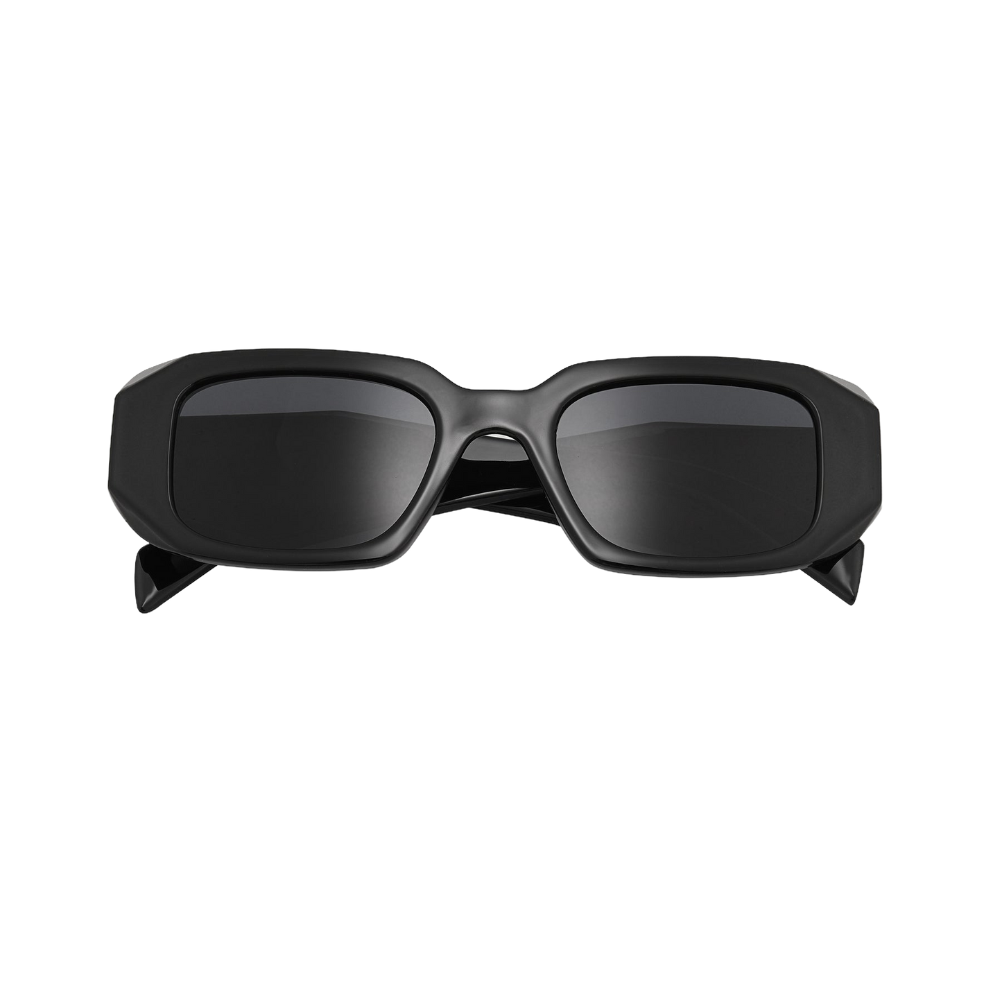 Black Bevel Frame Square Sunglasses