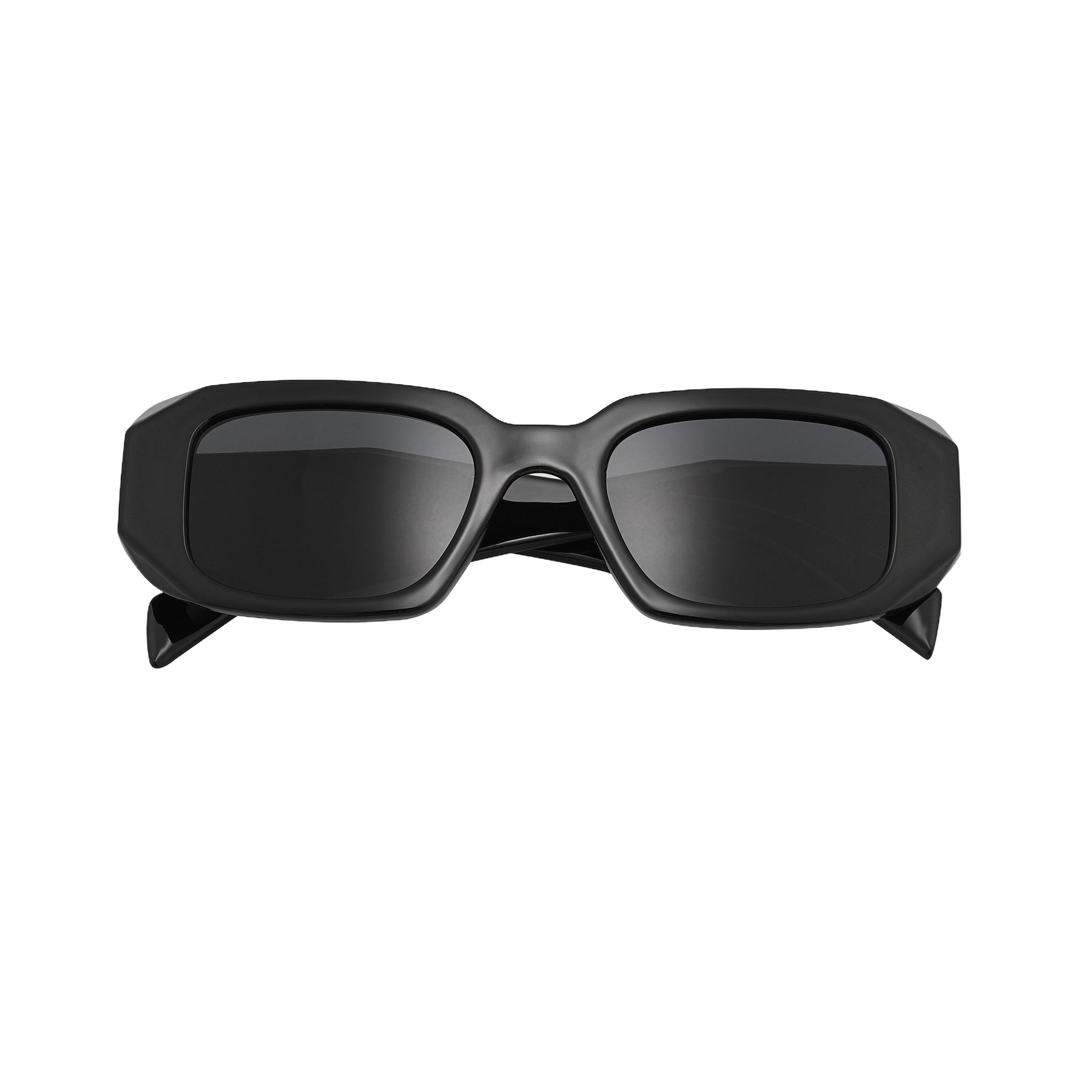 Black Bevel Frame Square Sunglasses