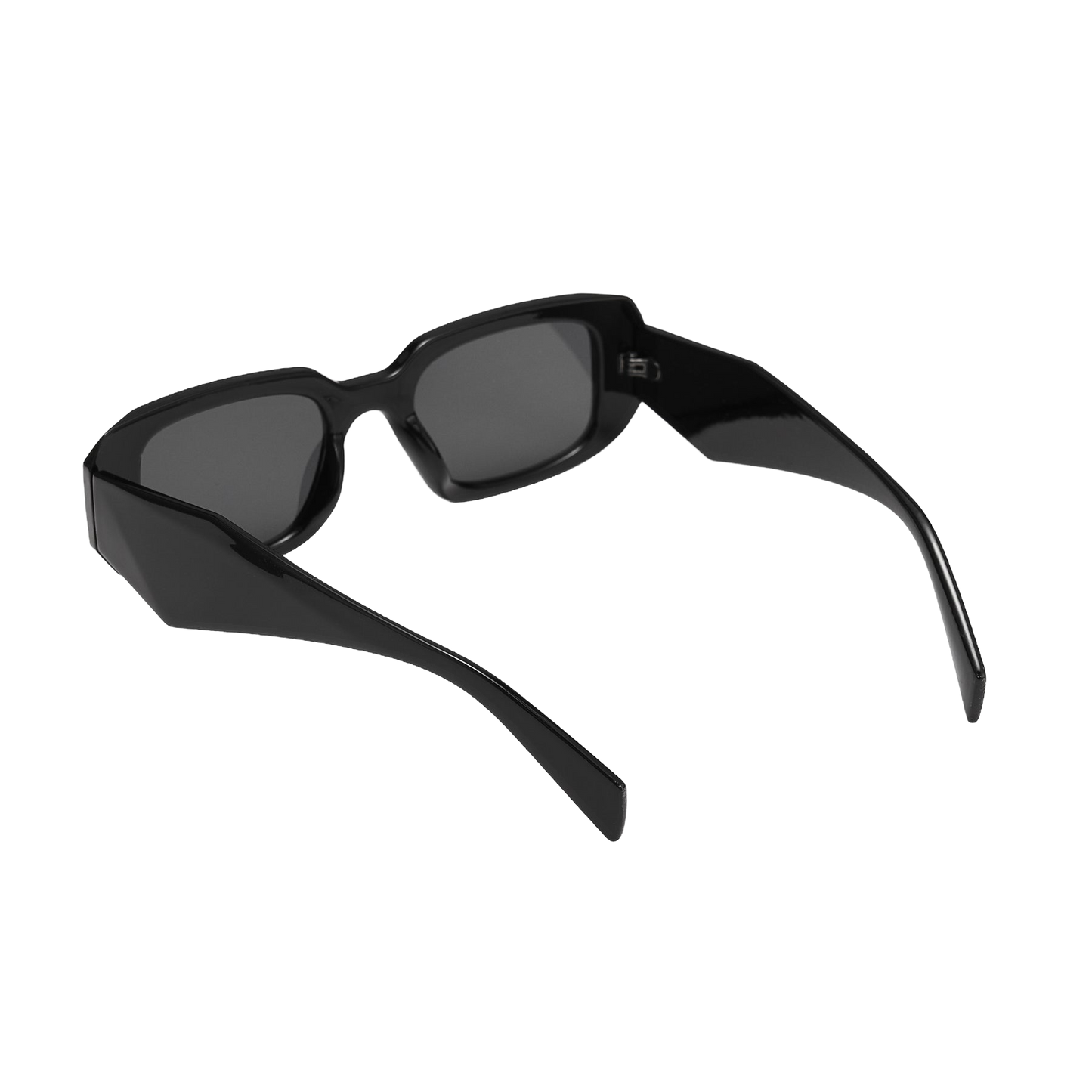 Black Bevel Frame Square Sunglasses