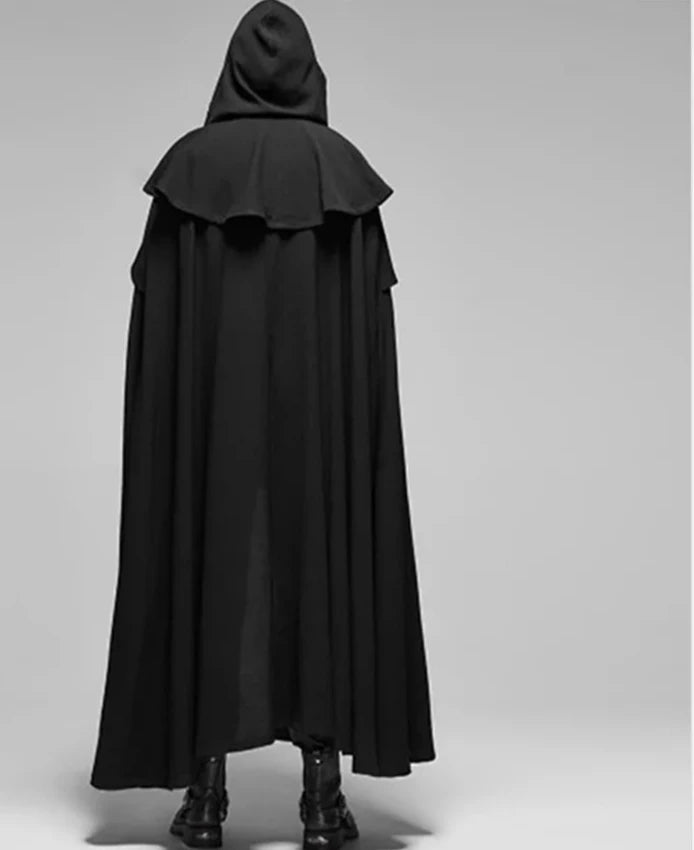 Black Hooded Cloak Cape