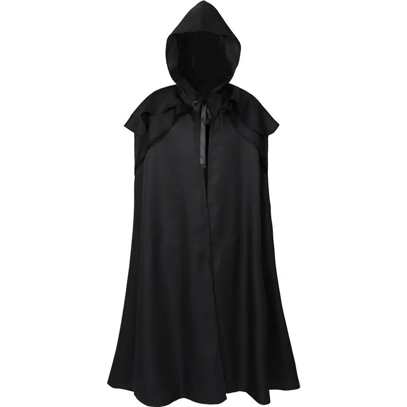 Black Hooded Cloak Cape