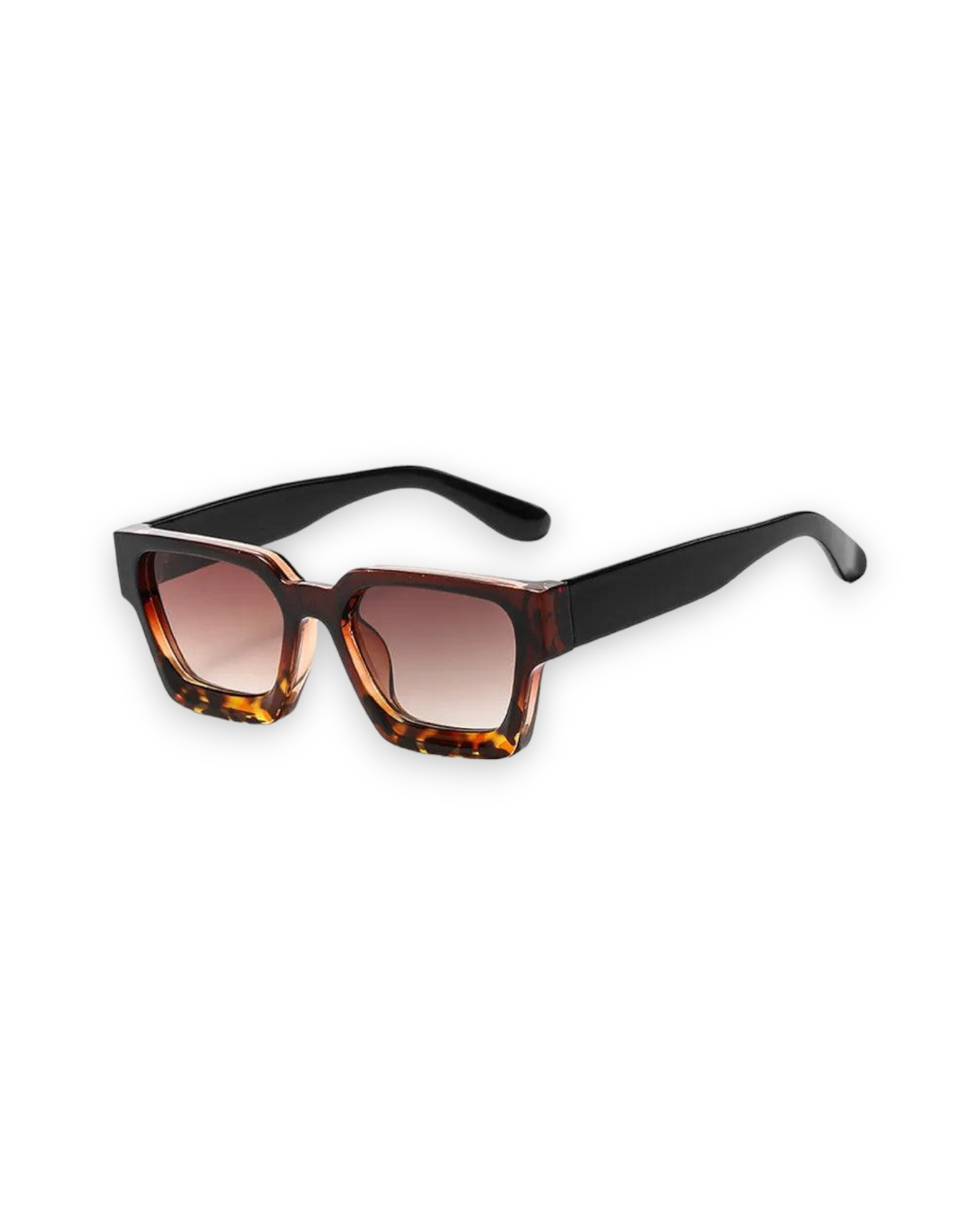 Brown Tortoise Chunky Square Sunglasses