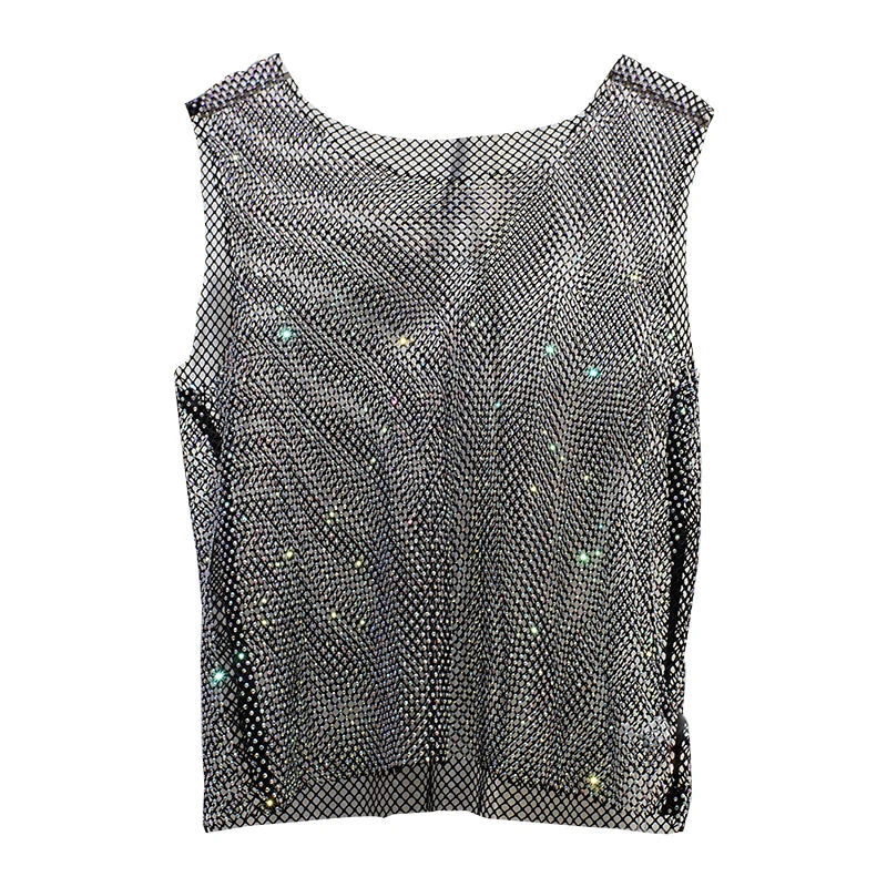 Crystal Beaded Sparkly Tank Top