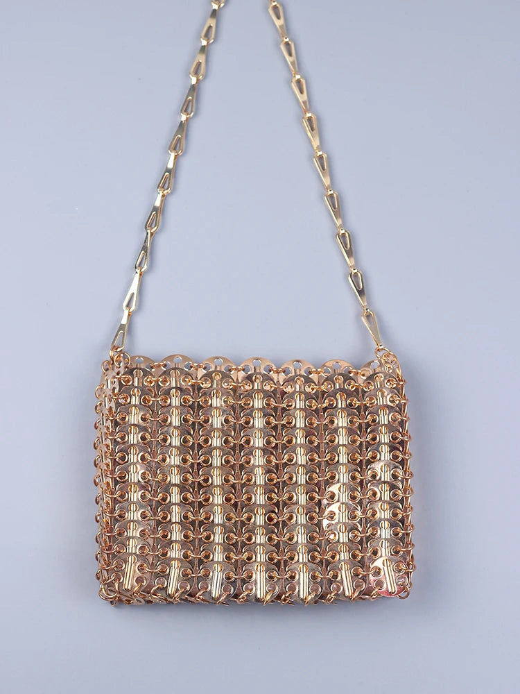 Gold Metallic Sequin Bag